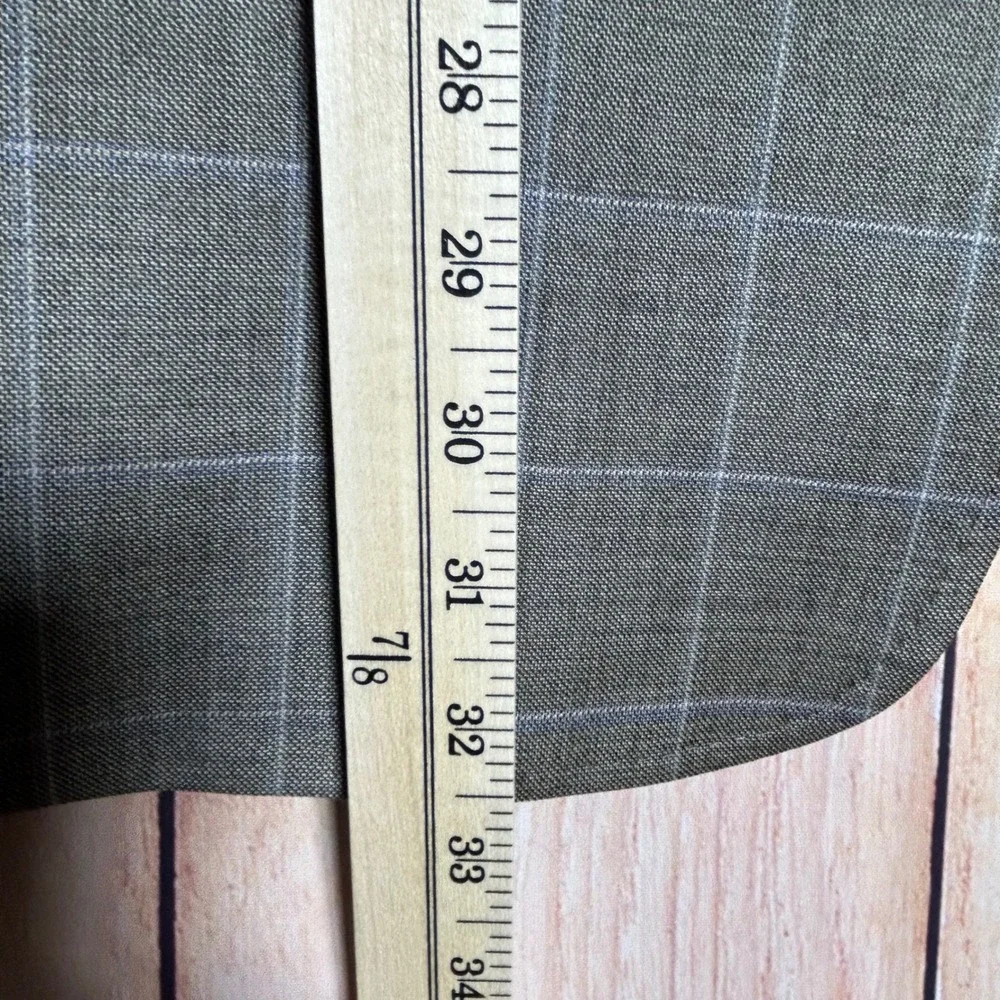 Loro Piana Daniel Cremieux Blazer Mens 42R Tan Windowpane Wool Sport Coat Luxury